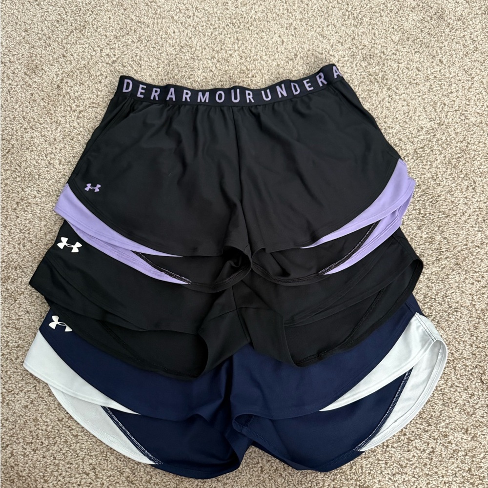 Under Armour Performance Shorts Bundle- Black, Lavender, Navy, White